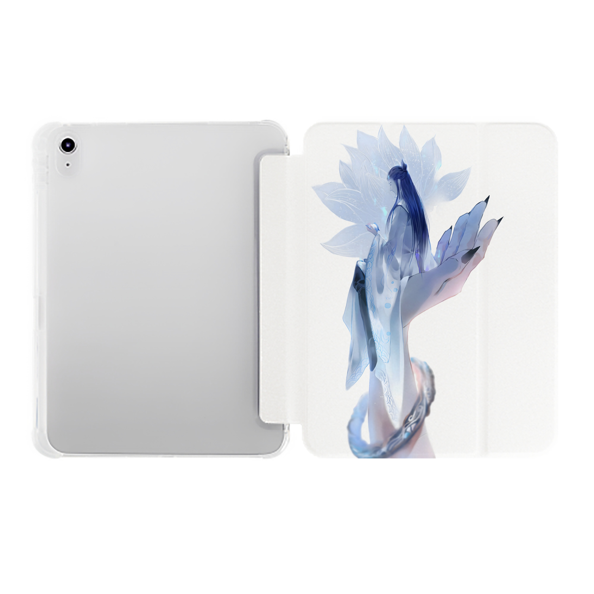 （画像用） Ne Zha 2 ナタ 魔童の大暴れ IPad ケース ペン収納付き 三つ折りスタンド PUレザー×シリコン 対応機種9.5/10.5/10.9インチ